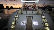 Yacht DEFIANCE -    Aft View at Night